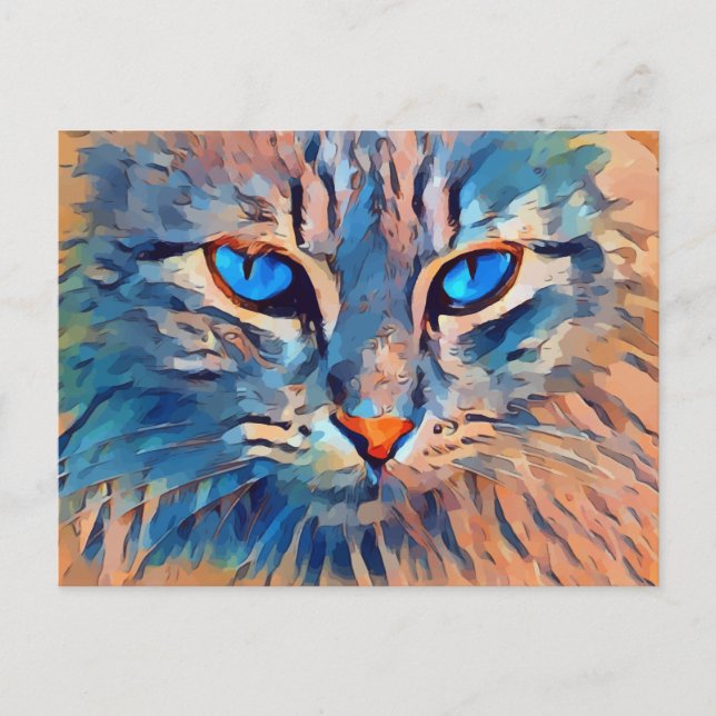 Pintura de gatos helg vykort (Framsida)