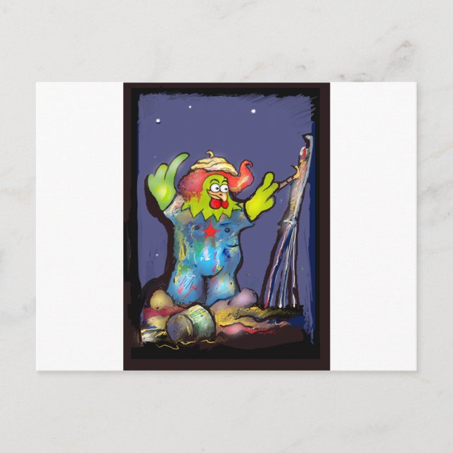 Pintura digital realizada en Photoshop con tablett Vykort (Framsida)