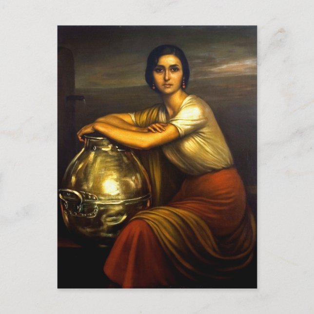 Pintura "La Fuensanta" Julio Romero de Torres Helg Vykort (Framsida)