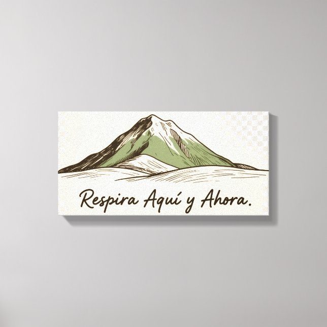 Pintura Rústica: Montaña, Paz y Minimalismo Canvastryck (Framsida)