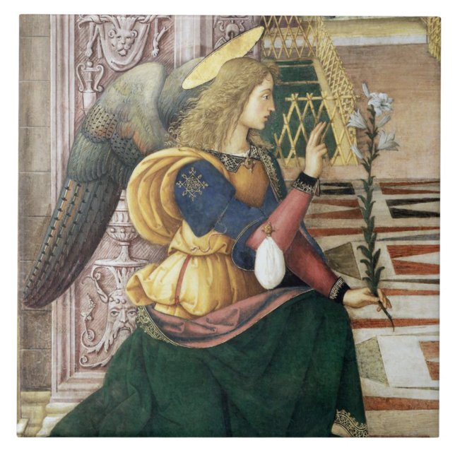 Pinturicchio Renaissance Angel Art Tile eller Triv Kakelplatta (Framsidan)