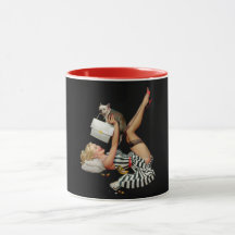 Pinup-flicka med valp Alberto vargas vintage