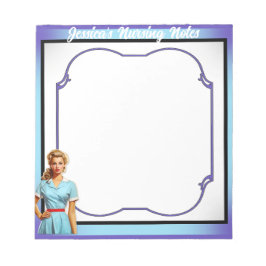 Pinup för akut nostalgi i sjuksköterskeskolor anteckningsblock