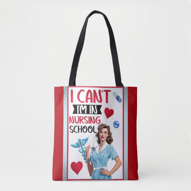 Pinup för akut nostalgi i sjuksköterskeskolor tygkasse (Framsida)