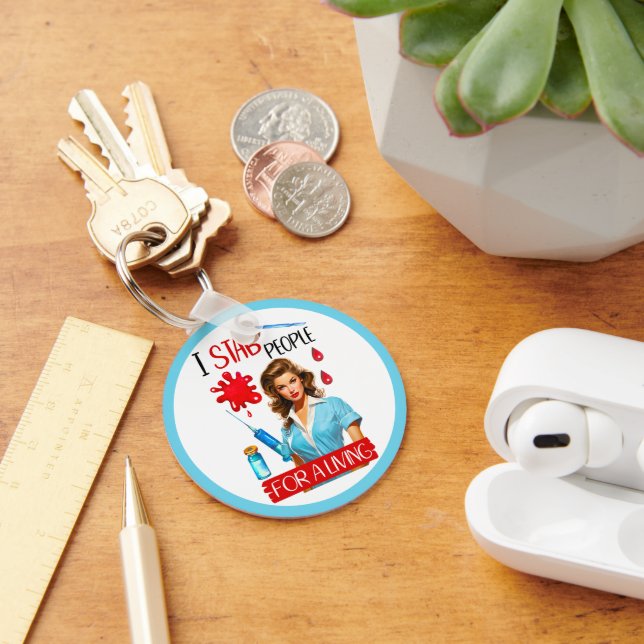 Pinup för akut nostalgisk sjuksköterska för ett li nyckelring (Skrivbord)