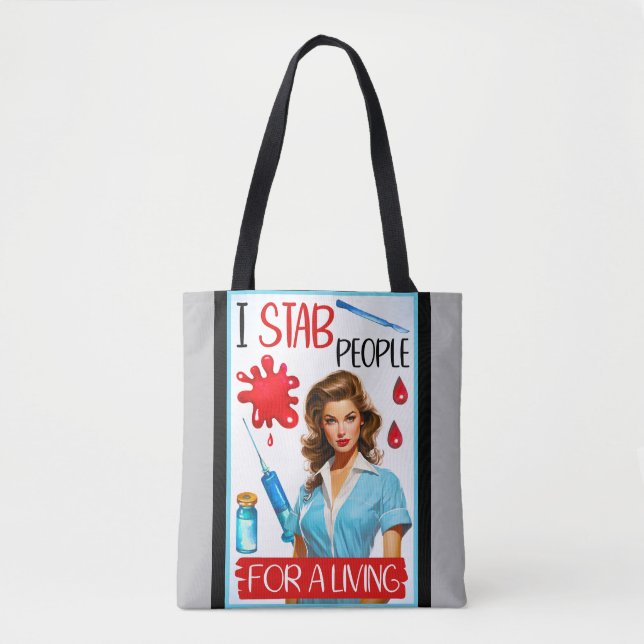 Pinup för akut nostalgisk sjuksköterska för ett li tygkasse (Framsida)