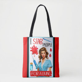 Pinup för akut nostalgisk sjuksköterska för ett li tygkasse