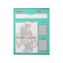 Pinup för bländad sjuksköterska_ Sjukdomstemperatu Anteckningsblock