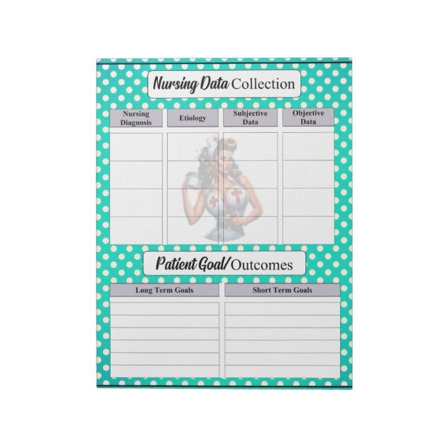 Pinup för okänt sjuksköterska_ Datainsamling Anteckningsblock (Roterad)