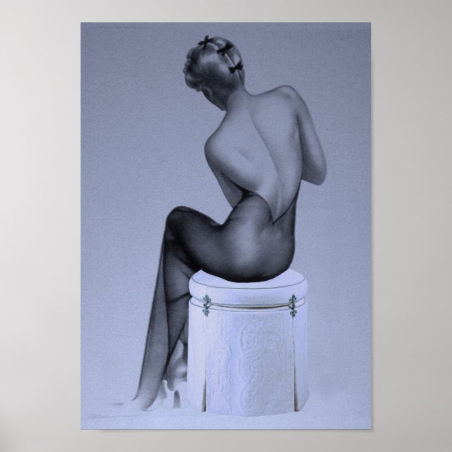 Pinup Girl Blue Poster (Framsidan)