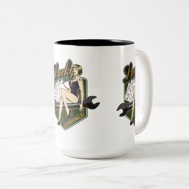 Pinup Girl Coffee Mugg (Framsida höger)
