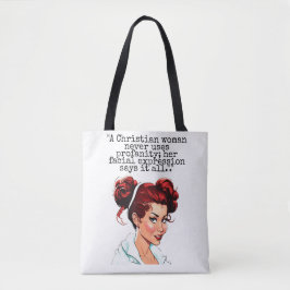 Pinup Girl, med Christian Humor Tote Tygkasse