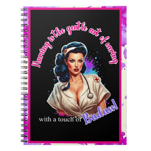 Pinup_ Nurse Badass Anteckningsbok (Framsidan)
