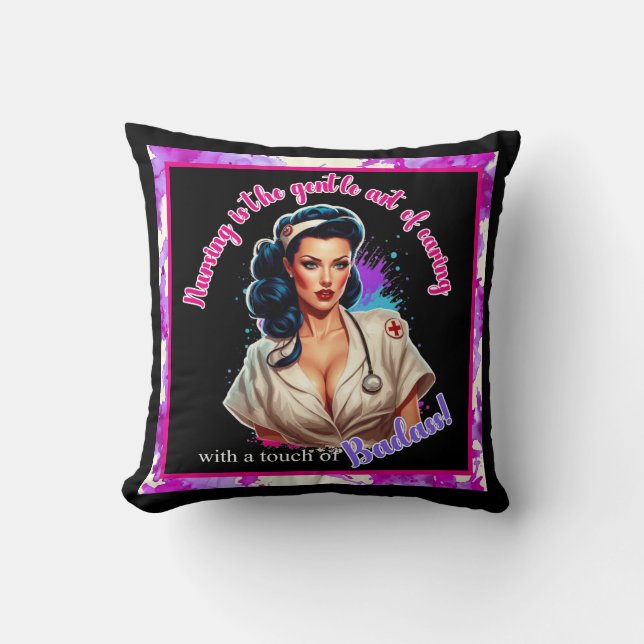 Pinup_ Nurse Badass Kudde (Framsida)