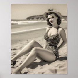 pinup plage poster