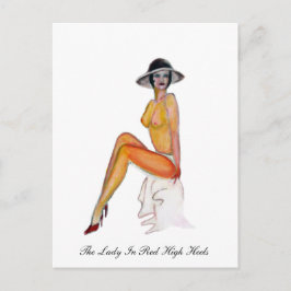 pinup vintage stil vykort