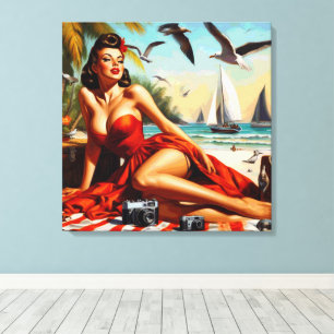 Pinupet Classic Vintage Beauty Canvastryck