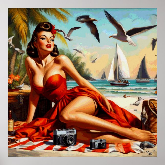 Pinupet Classic Vintage Beauty Poster (Framsidan)