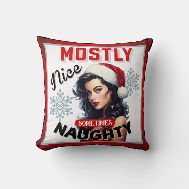 Pinupet Cute Ibland Naughty Retro-jul Kudde (Framsida)