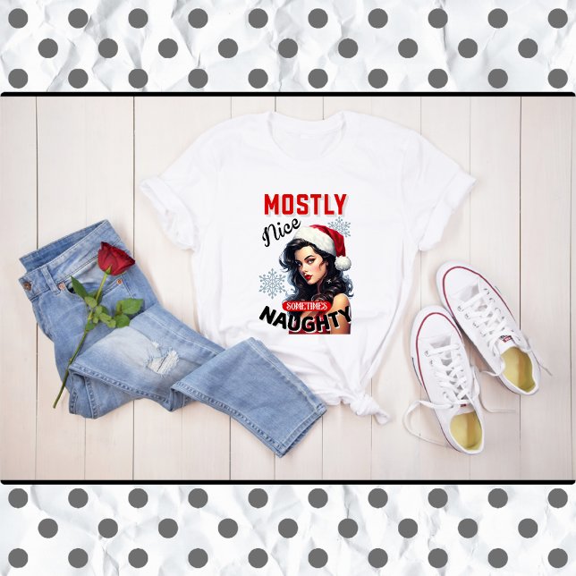 Pinupet Cute Ibland Naughty Retro-jul T Shirt (Skapare uppladdad)