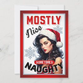 Pinupet Cute Ibland Naughty Retro-jul Tack Kort