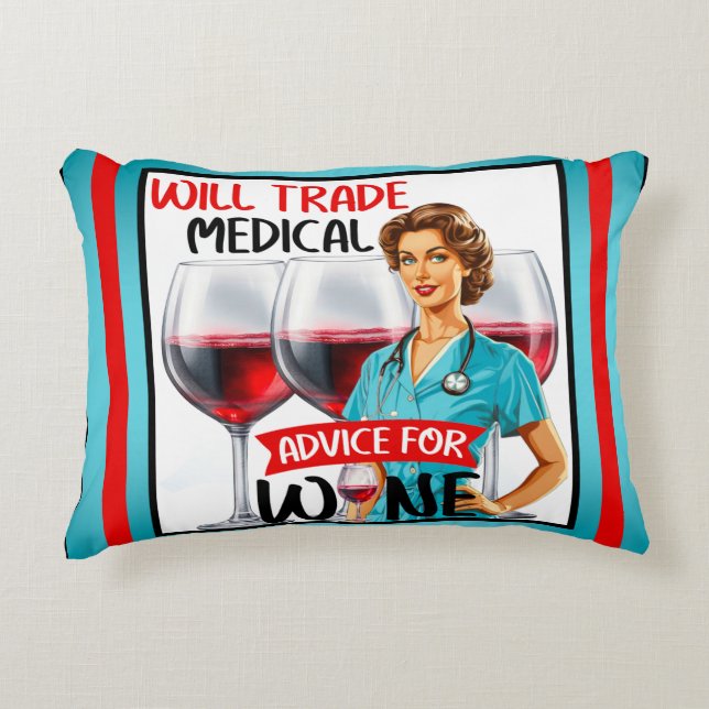 Pinupet Cute Nostalgic Nurse kommer att vara en ha Prydnadskudde (Framsidan)