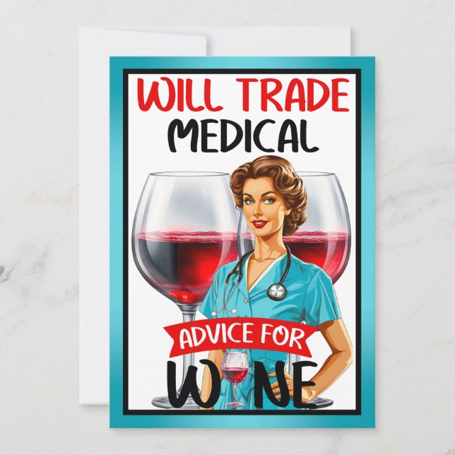 Pinupet Cute Nostalgic Nurse kommer att vara en ha Tack Kort (Framsida)