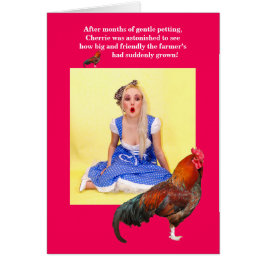 Pinupet Dirty Joke Valentine-kort för Vintage Hälsningskort