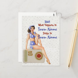 Pinupet Girl & Lung Citote "What Happens Stays.." Vykort