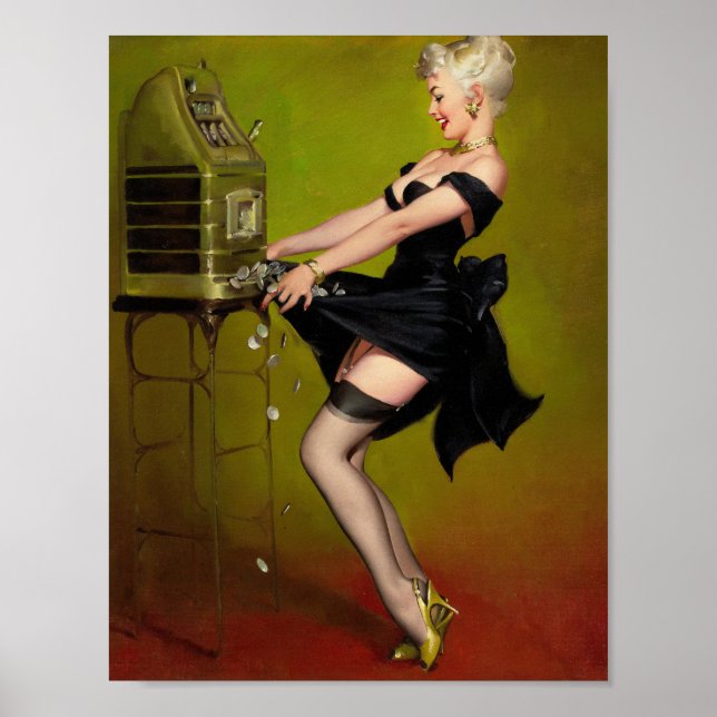 Pinupet Jackpot Woman Art Poster (Framsidan)