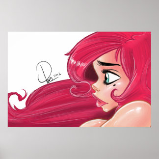 Pinupet Körsbär Poster: "Profil" Poster