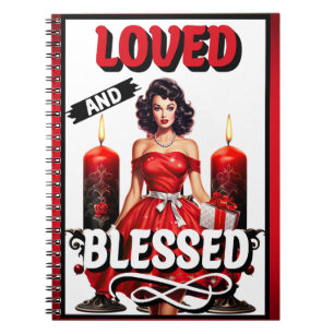Pinupet Retro Loved and Bled Anteckningsbok
