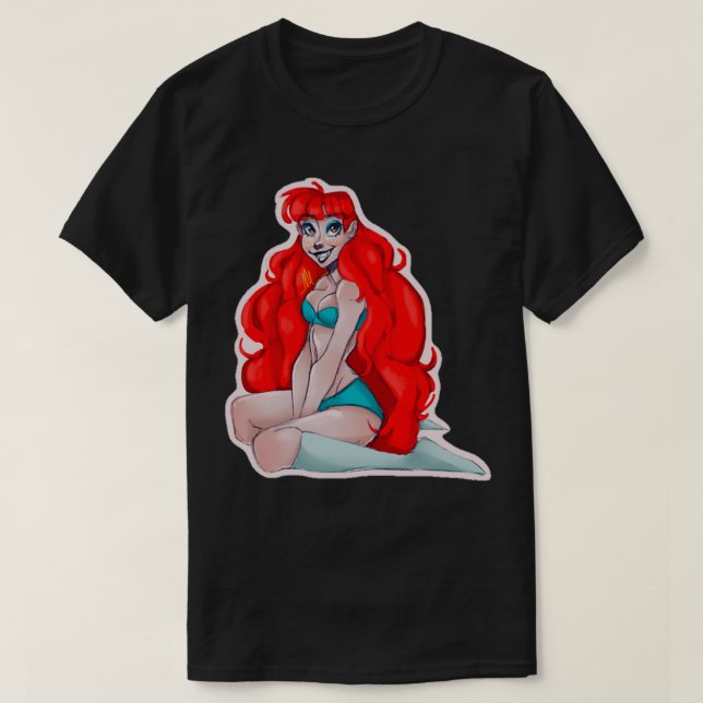Pinupet rödhårig t shirt (Design framsida)