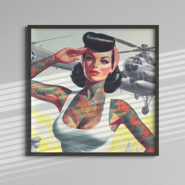 Pinupet Tattoo för vintage Poster (Skapare uppladdad)