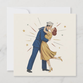 Pinupet vintage Sailor Kiss Julkort