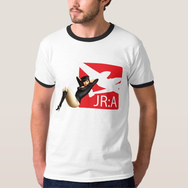 PinupflickaT-tröja 'John Ross: American Tee Shirt (Framsida)