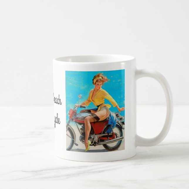 Pinupmotorcykel Kaffemugg (Höger)