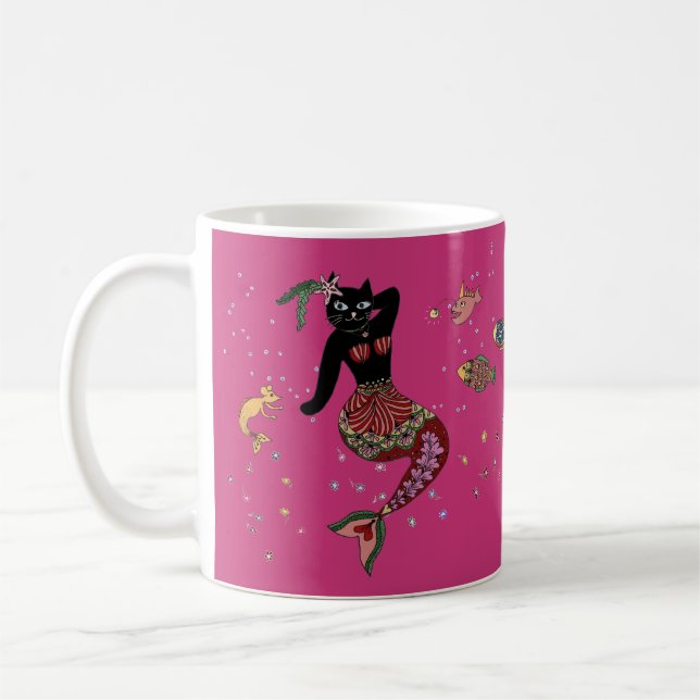 Pinupsjöjungfrukatt Kaffemugg (Vänster)