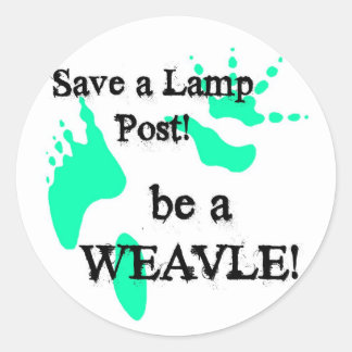 PinWeavleRun Runt Klistermärke