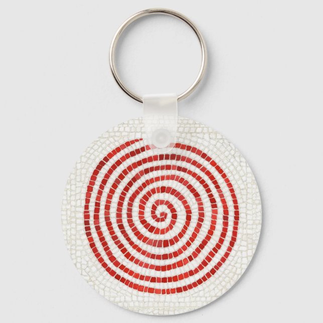 PINWHEEL MOSAIC Metall Circle Keychain Nyckelring (Framsida)
