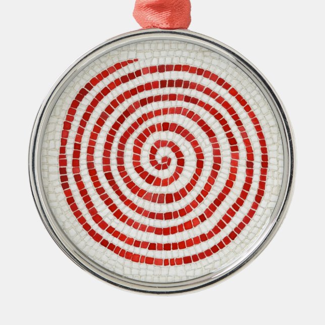 PINWHEEL MOSAIC Premium Round Ornament (Framsidan)