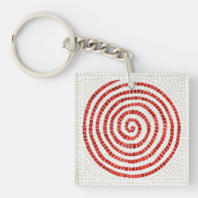 PINWHEEL MOSAIC Square Acrylic Keychain (Framsidan)