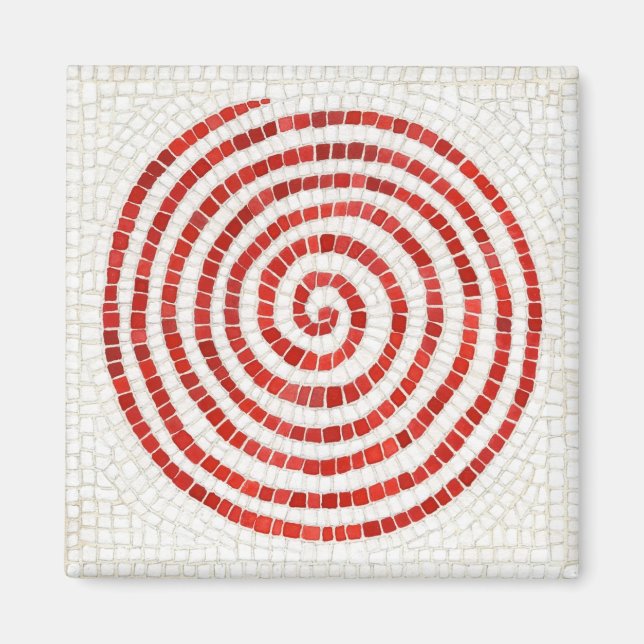 PINWHEEL MOSAIC Square Magnet (Framsidan)