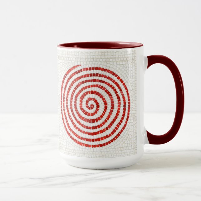 PINWHEEL MOSAIC Tall Maroon Combo Mugg (Höger)