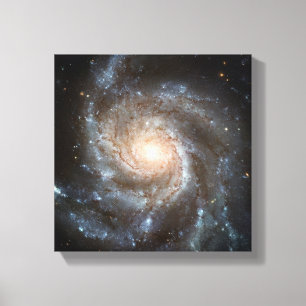 Pinwheelgalaxen Hubble-teleskopet Foto från yttre Canvastryck