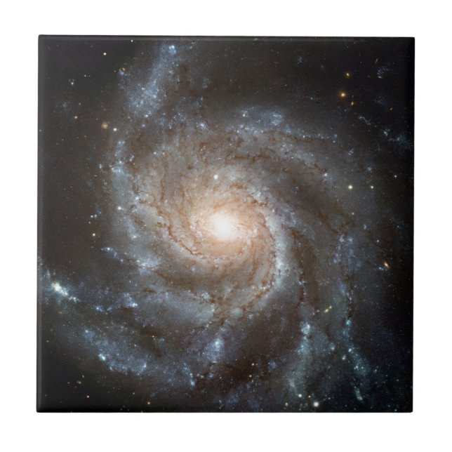 Pinwheelgalaxen Hubble-teleskopet Foto från yttre  Kakelplatta (Framsidan)