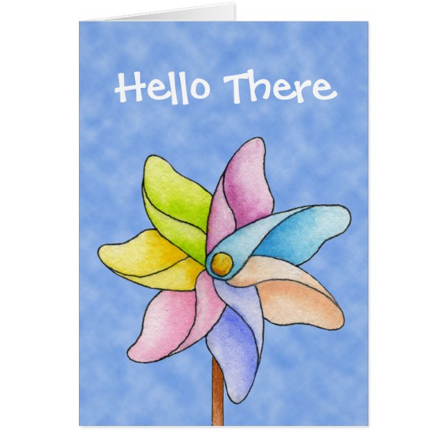 Pinwheelkort Hälsningskort (Framsidan)