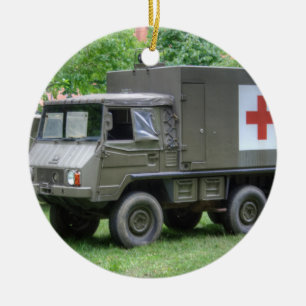 Pinzgauer 712 SAN Julgransprydnad Keramik
