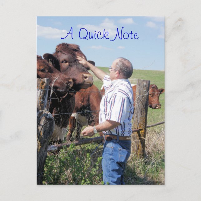 Pinzgauer-tjur & kor - anpassa vykort (Framsida)