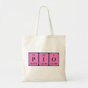 Pio Periote bord namn tote bag Tygkasse